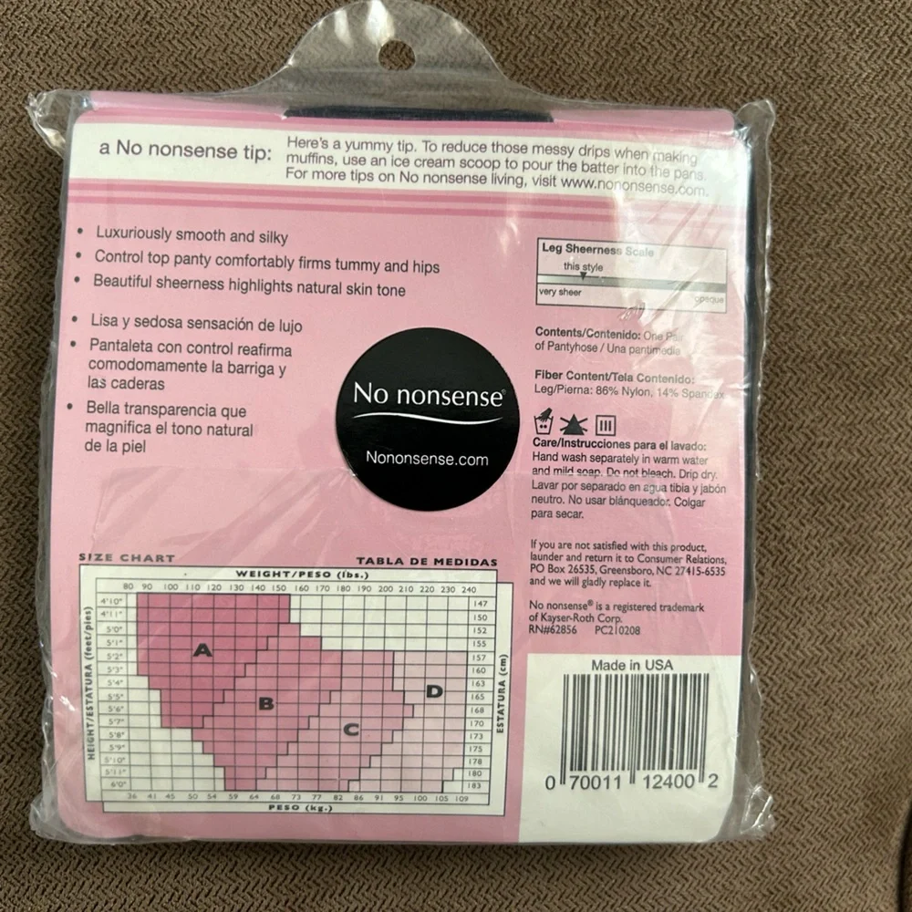 No Nonsense Silk Indulgence Control Top Sheer Toe Pantyhose